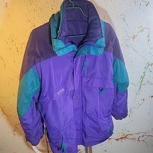 Vintage Columbia Gizmo Tech Series 3 in 1  Purple Teal Ski Jacket Men Size M